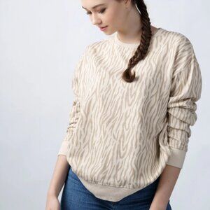 Shiraleah Kirsten Animal Print Sweatshirt Size L